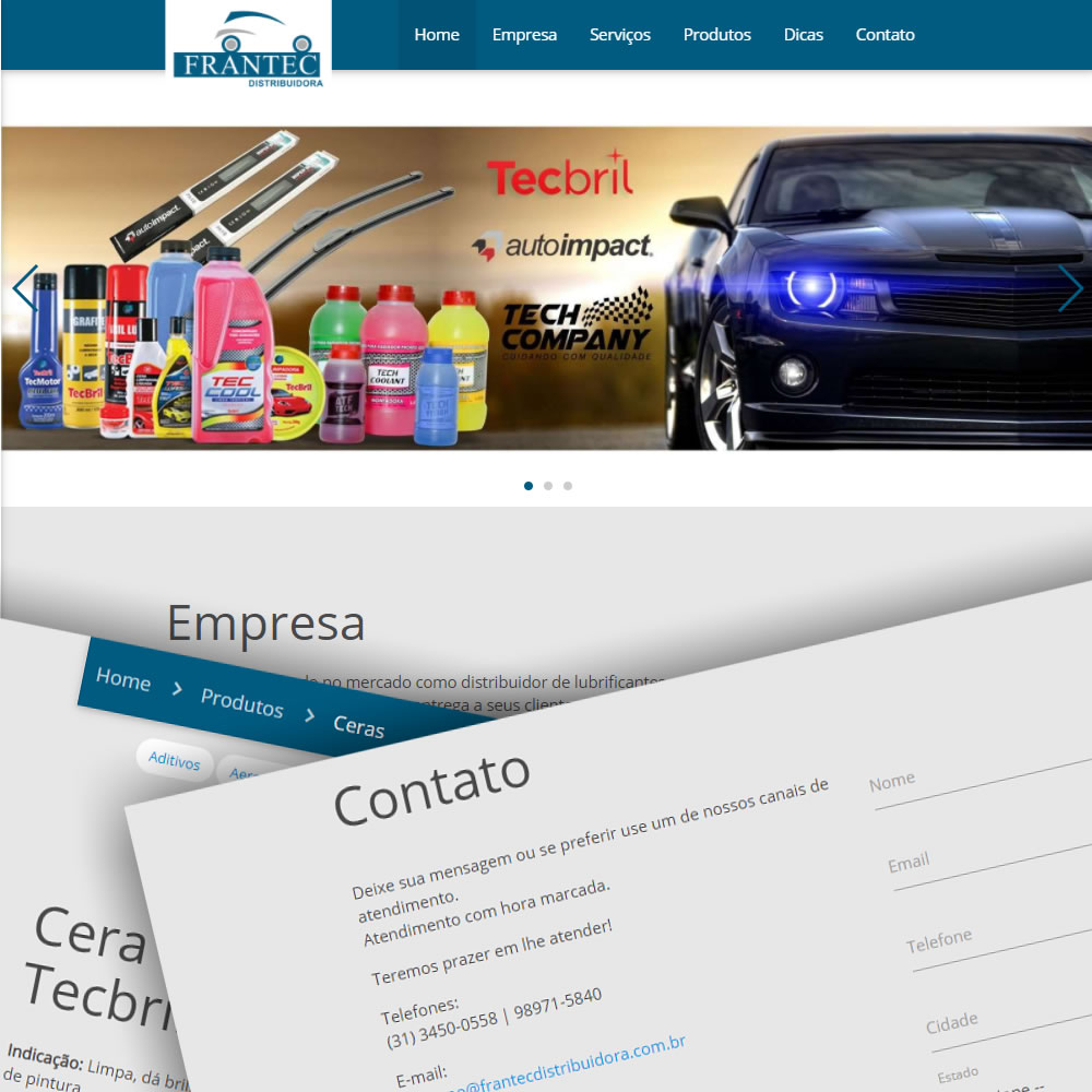 Site Frantec Distribuidora